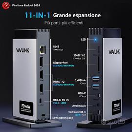 WAVLINK Docking Station USB C 11 in 1 - WL-UMD26