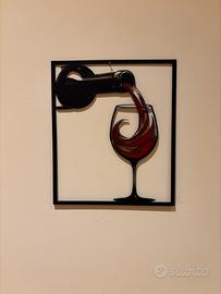 Decorazione vino rosso stampa 3D moderna Wall Art