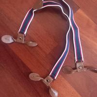 Bretelle bambino vintage pelle tessuto elastici