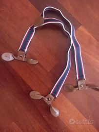 Bretelle bambino vintage pelle tessuto elastici