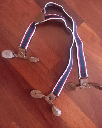 Bretelle bambino vintage pelle tessuto elastici