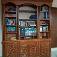 Parete attrezzata libreria servante legno
