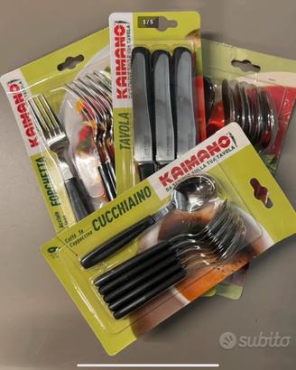 Set posate KAIMANO colore nero