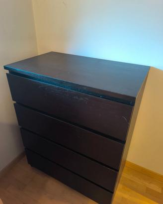 Cassettiera Ikea Malm quattro cassetti
