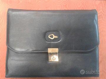BORSA/CARTELLA ORGANIZER SIRE IN SIMIL PELLE NERA