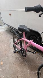 Bicicletta Pieghevole Rosa 'Stile Graziella