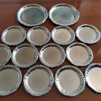12 SOTTO BICCHIERI E SOTTO BOTTIGLIA  ACCIAIO INOX