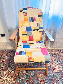 Poltrona a sdraio pieghevole vintage