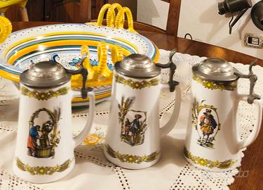 Set di 3 boccali ceramica