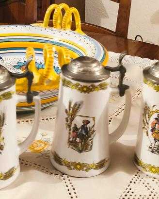 Set di 3 boccali ceramica