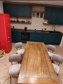 4 sedie in velluto pregiato