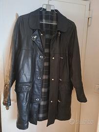 Giacca Vintage in Vera Pelle Nera – Stile Fireman