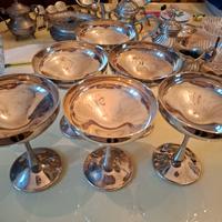 Coppe champagne in silver plate