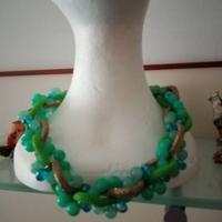 Bel girocollo  verde acqua/oro