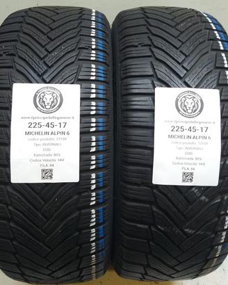 2 GOMME 225 45 17 MICHELIN A77109