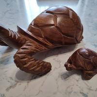 Tartarughe soprammobili in legno