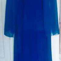 Vestito blue lungo da cerimonia