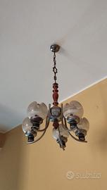 Lampadario vintage anni ‘50 / ‘60 - 5 punti luci