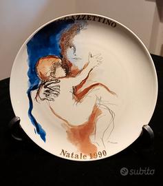 A.MURER - Piatto ceramica TOGNANA per il Natale'90