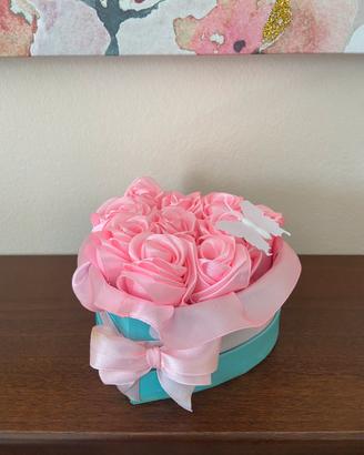 Box di rose fatta a mano