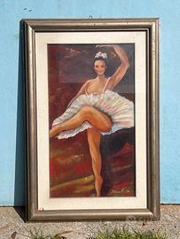 Dipinto vintage firmato Tomaselli 1984 – ballerina