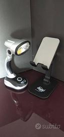 Lampada e supporto smartphone