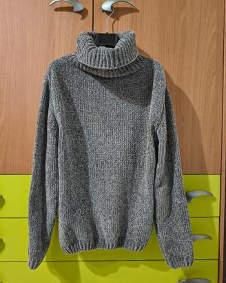 Maglione ciniglia grigio tg. M 44