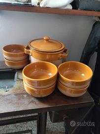 set in terracotta