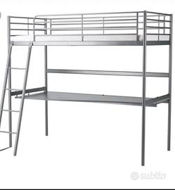 LETTO SOPPALCO, SCRIVANIA, MATERASSO 