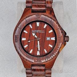 Orologio Watch Bewell in legno massello Quarzo