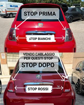 cablaggio fiat 500 restyling solo stop fari fanali
