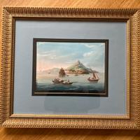 Coppia di gouache su carta