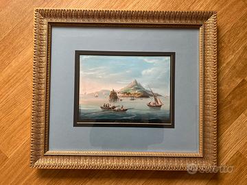 Coppia di gouache su carta