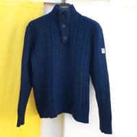 Pullover, polo blu 80% lana . Murphy & Nye