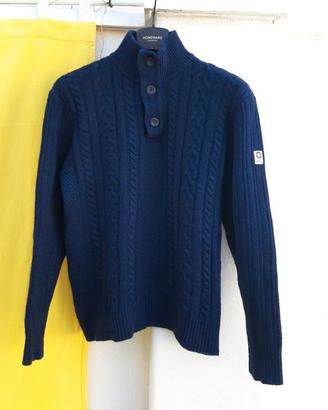 Pullover, polo blu 80% lana . Murphy & Nye