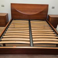 letto matrimoniale con comodini in ciliegio 