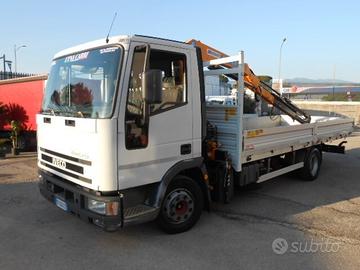 IVECO EUROCARGO 80E18 CON GRU E CASSONE FISSO