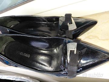 Scarpe eleganti vernice nera e camoscio