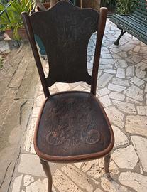 Sedia  in Legno Massello vintage 4 disponibili
