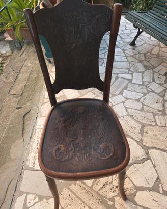 Sedia  in Legno Massello vintage 4 disponibili