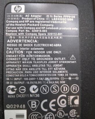 carica batteria HP 