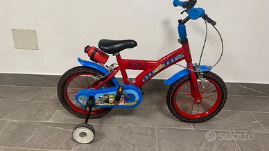 Bici bambini paw patrol 14” con rotelle