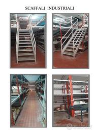 Soppalco con scaffale industriale