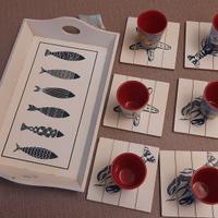 VASSOIO CON BICCHIERINI 