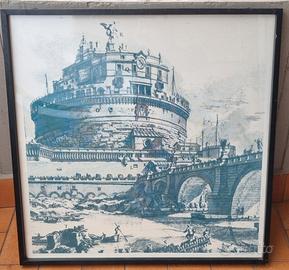 Quadro  Roma Castel Sant'Angelo (93x93 cm)