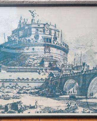 Quadro  Roma Castel Sant'Angelo (93x93 cm)