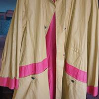 Impermeabile tg 44 giallo ocra e rosso