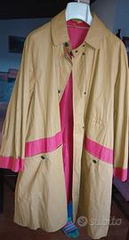 Impermeabile tg 44 giallo ocra e rosso
