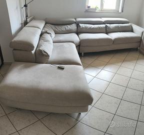 Divano letto angolare con poltrona relax elettrica