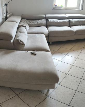 Divano letto angolare con poltrona relax elettrica